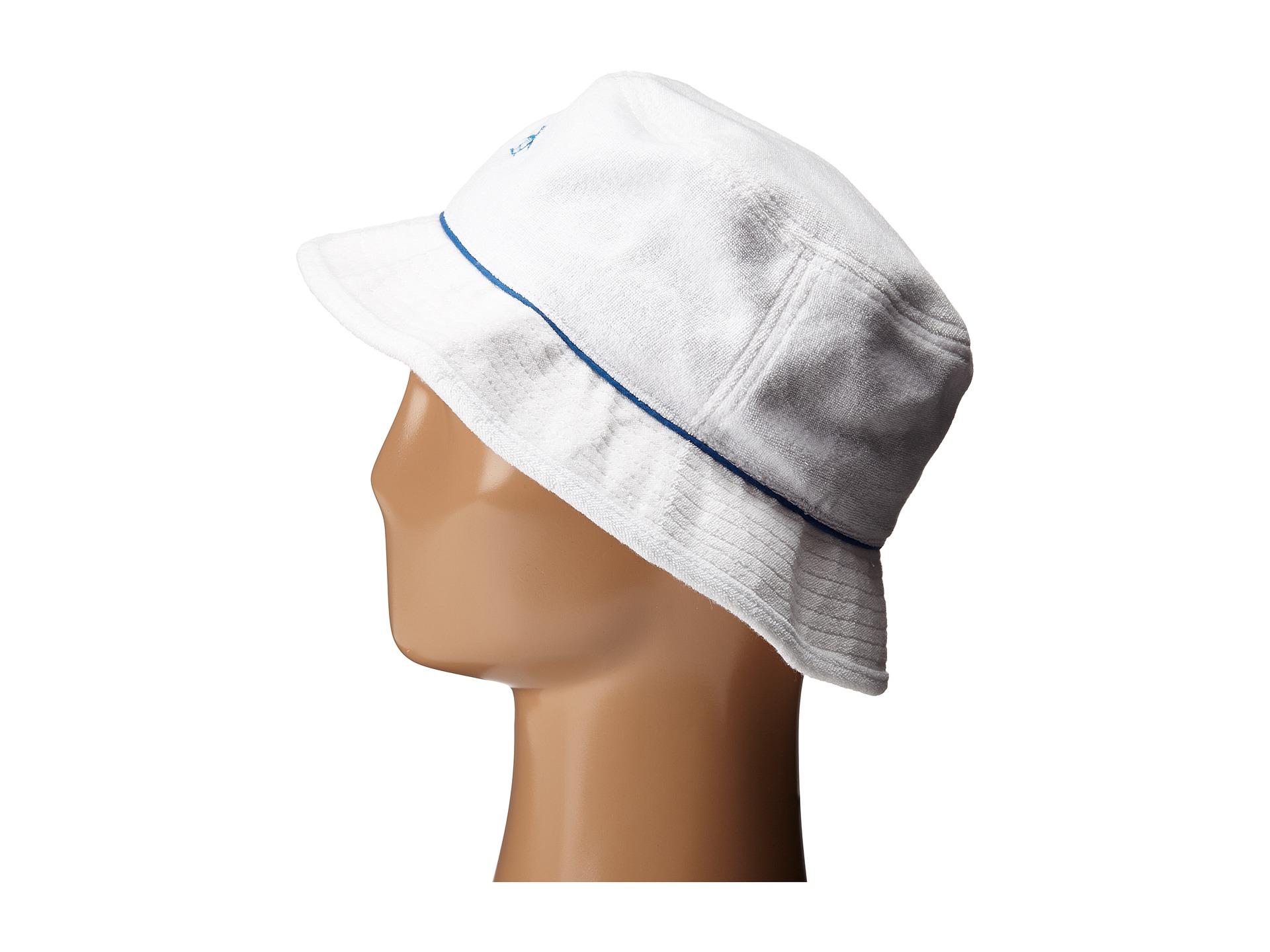 Original Penguin Cotton Terry Cloth Bucket Hat in Bright White (White